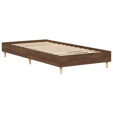 sengeramme uden madras 100x200 cm konstrueret træ brunt eg