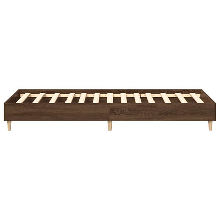 sengeramme uden madras 100x200 cm konstrueret træ brunt eg