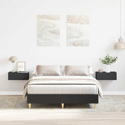 sengestel uden madras 135x190 cm konstrueret træ sort