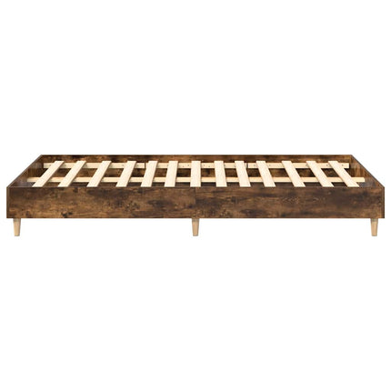 sengestel uden madras 135x190 cm konstrueret træ røget eg