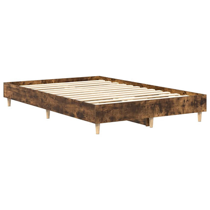 sengestel uden madras 135x190 cm konstrueret træ røget eg