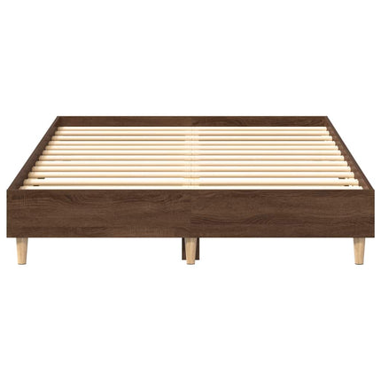 sengestel uden madras 135x190 cm konstrueret træ brun eg