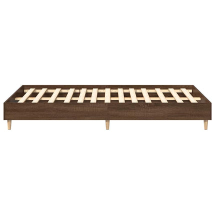 sengestel uden madras 135x190 cm konstrueret træ brun eg