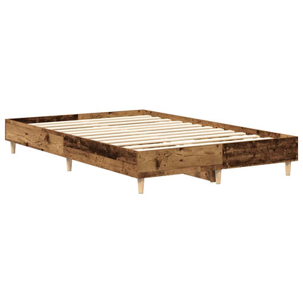 sengestel uden madras 135x190 cm konstrueret træ antikt træ
