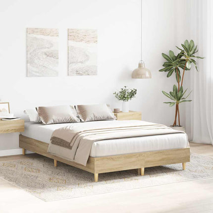 sengestel uden madras 120x190 cm konstrueret træ sonoma-eg