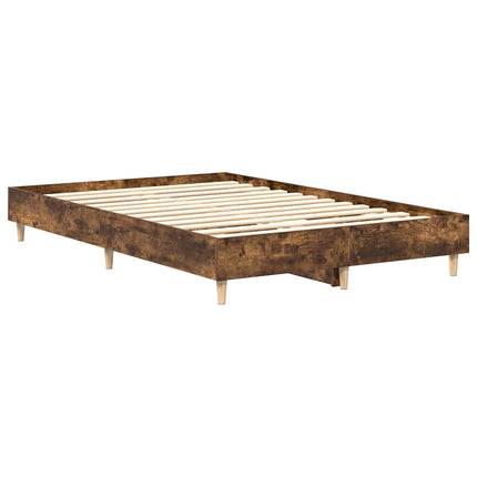sengestel uden madras 120x190 cm konstrueret træ røget eg