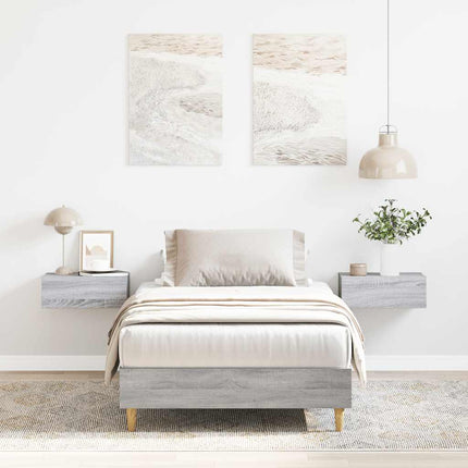 sengestel uden madras 90x190 cm konstrueret træ grå sonoma-eg