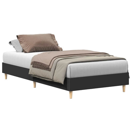 sengestel uden madras 75x190 cm konstrueret træ sort