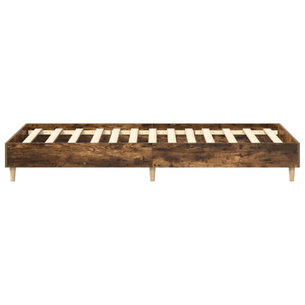 sengestel uden madras 75x190 cm konstrueret træ røget eg