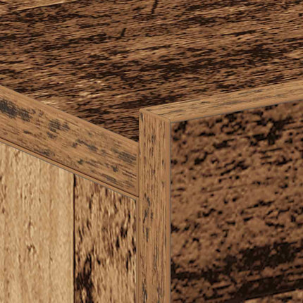 væghængt natbord 40x32x15 cm konstrueret træ gammelt træ-look