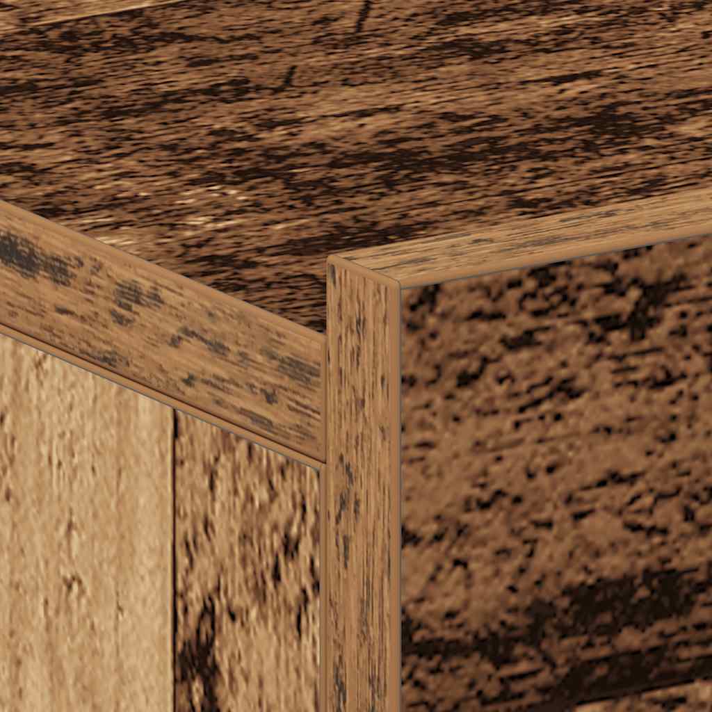 væghængt natbord 40x32x15 cm konstrueret træ gammelt træ-look