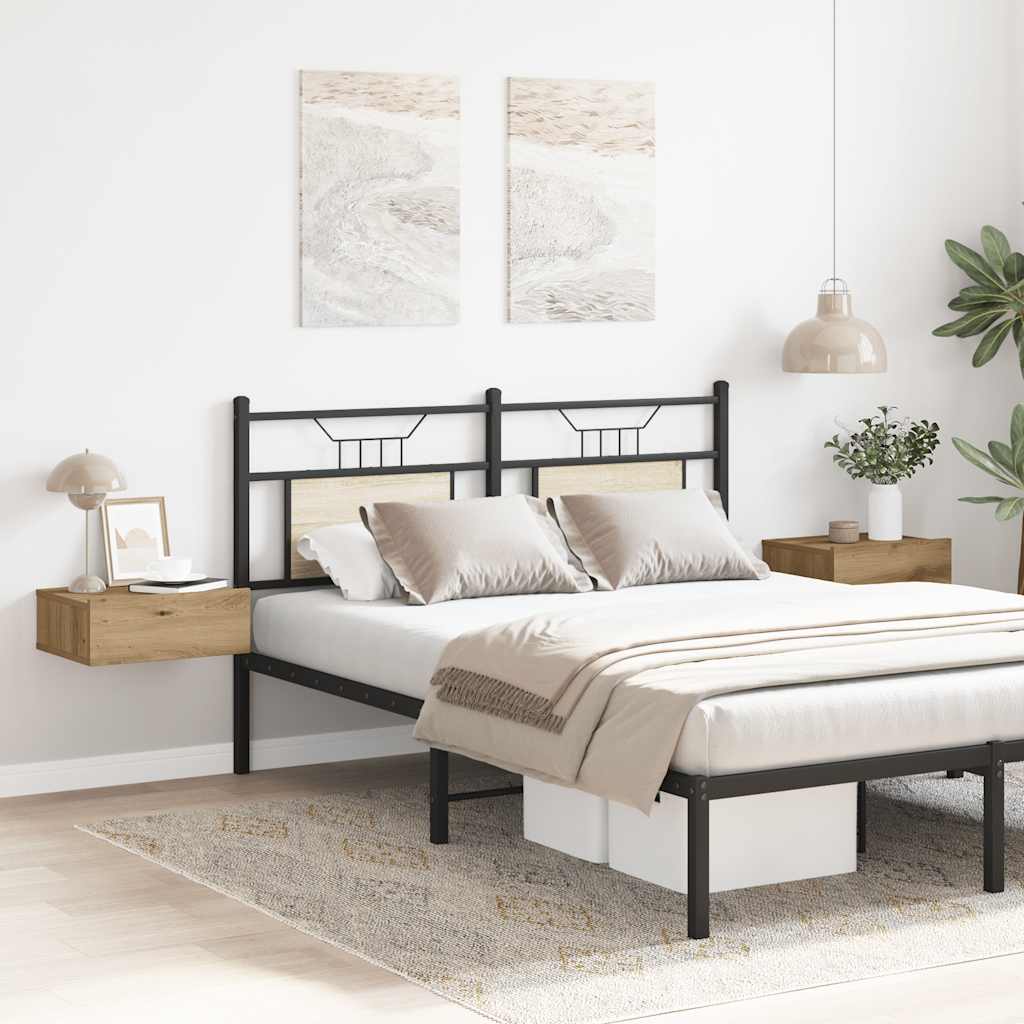 svævende natborde 2 stk. 40x32x15 cm konstrueret træ kunsteg