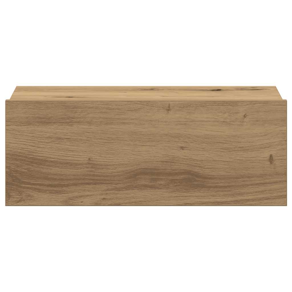 svævende natborde 2 stk. 40x32x15 cm konstrueret træ kunsteg