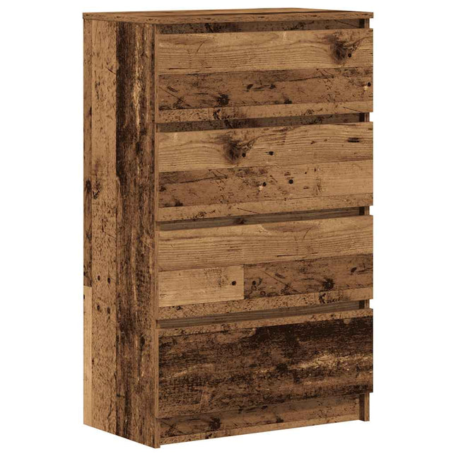 skænk 60x35x98,5 cm konstrueret træ gammelt træ-look