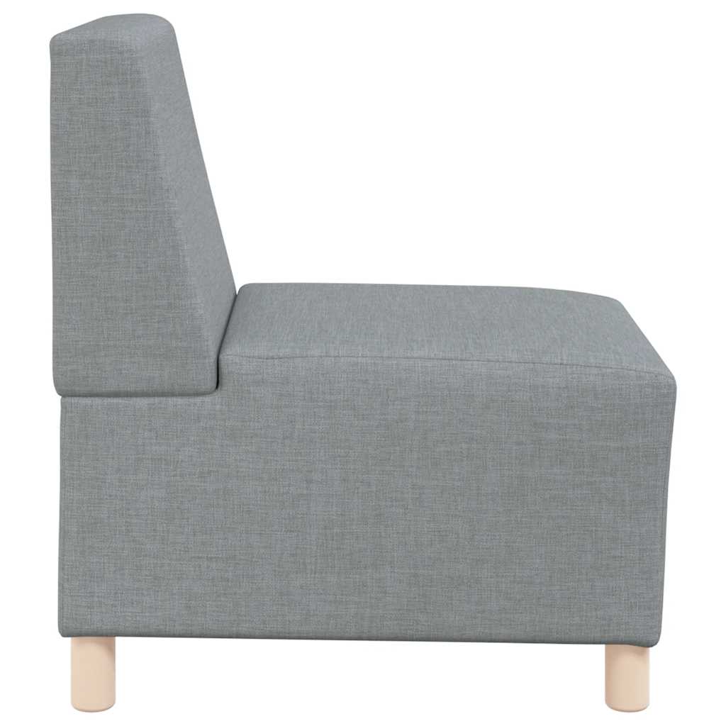 modulær sofa uden armlæn lysegrå 55 cm stof
