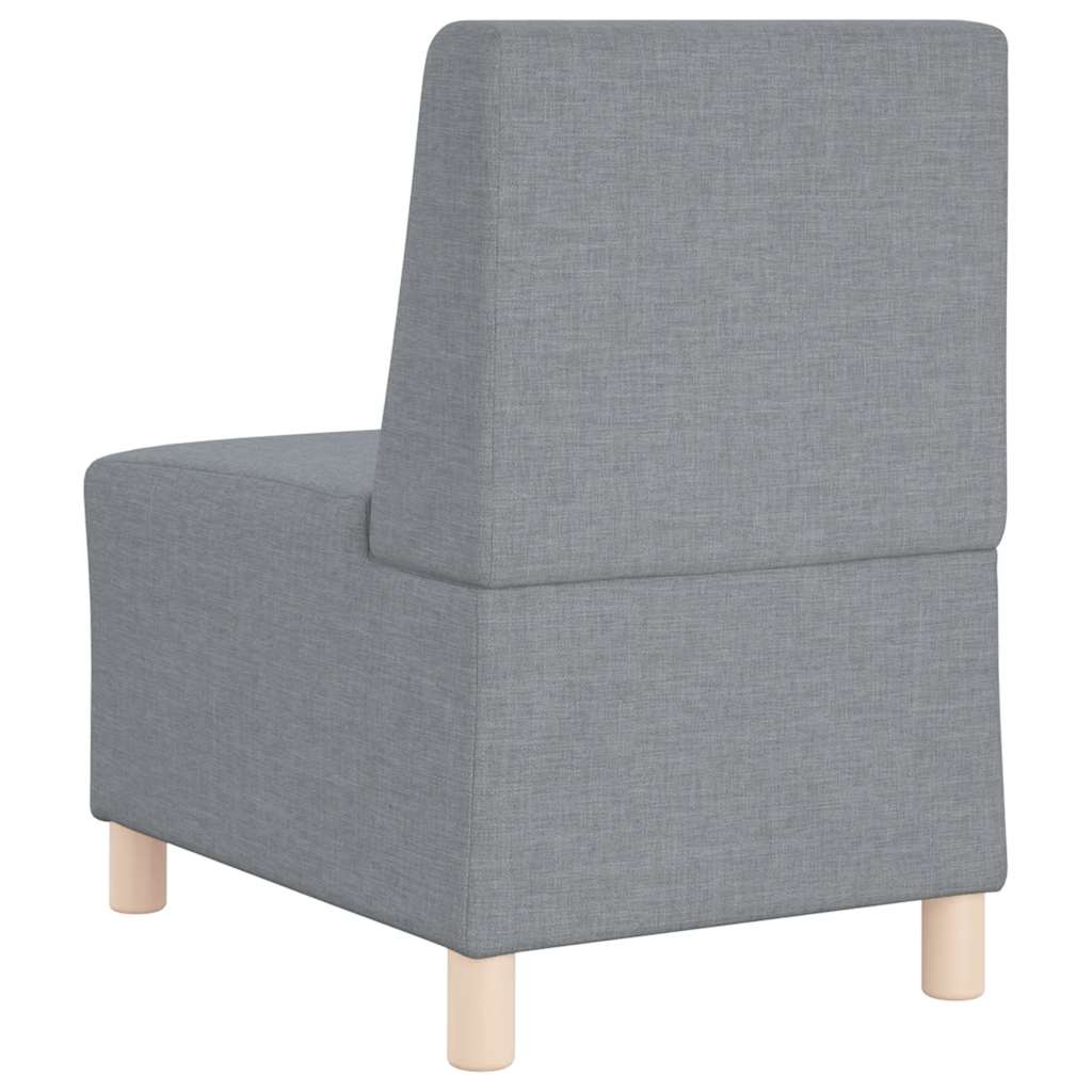 modulær sofa uden armlæn lysegrå 55 cm stof