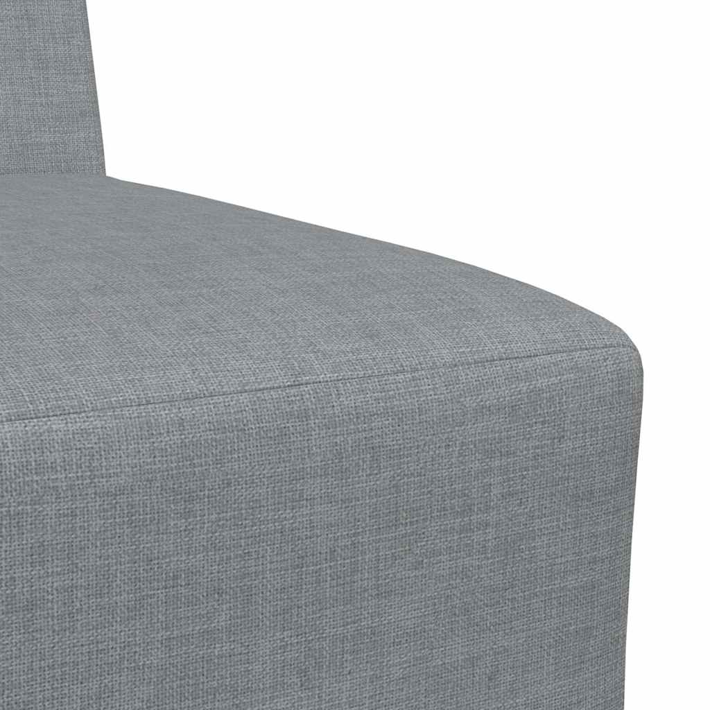 modulær sofa uden armlæn lysegrå 55 cm stof
