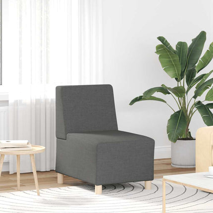 modulær sofa uden armlæn mørkegrå 55 cm stof