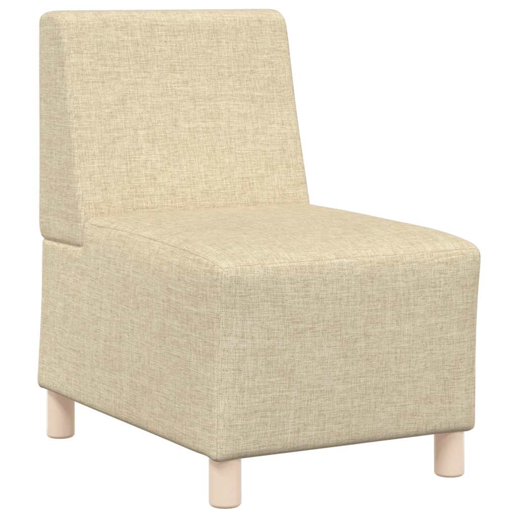 modulær sofa uden armlæn cremefarvet 55 cm stof