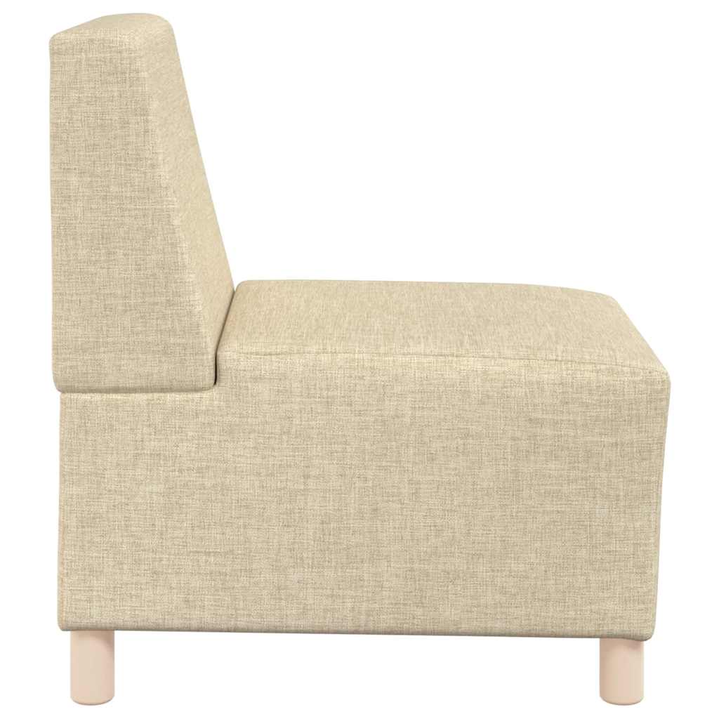 modulær sofa uden armlæn cremefarvet 55 cm stof