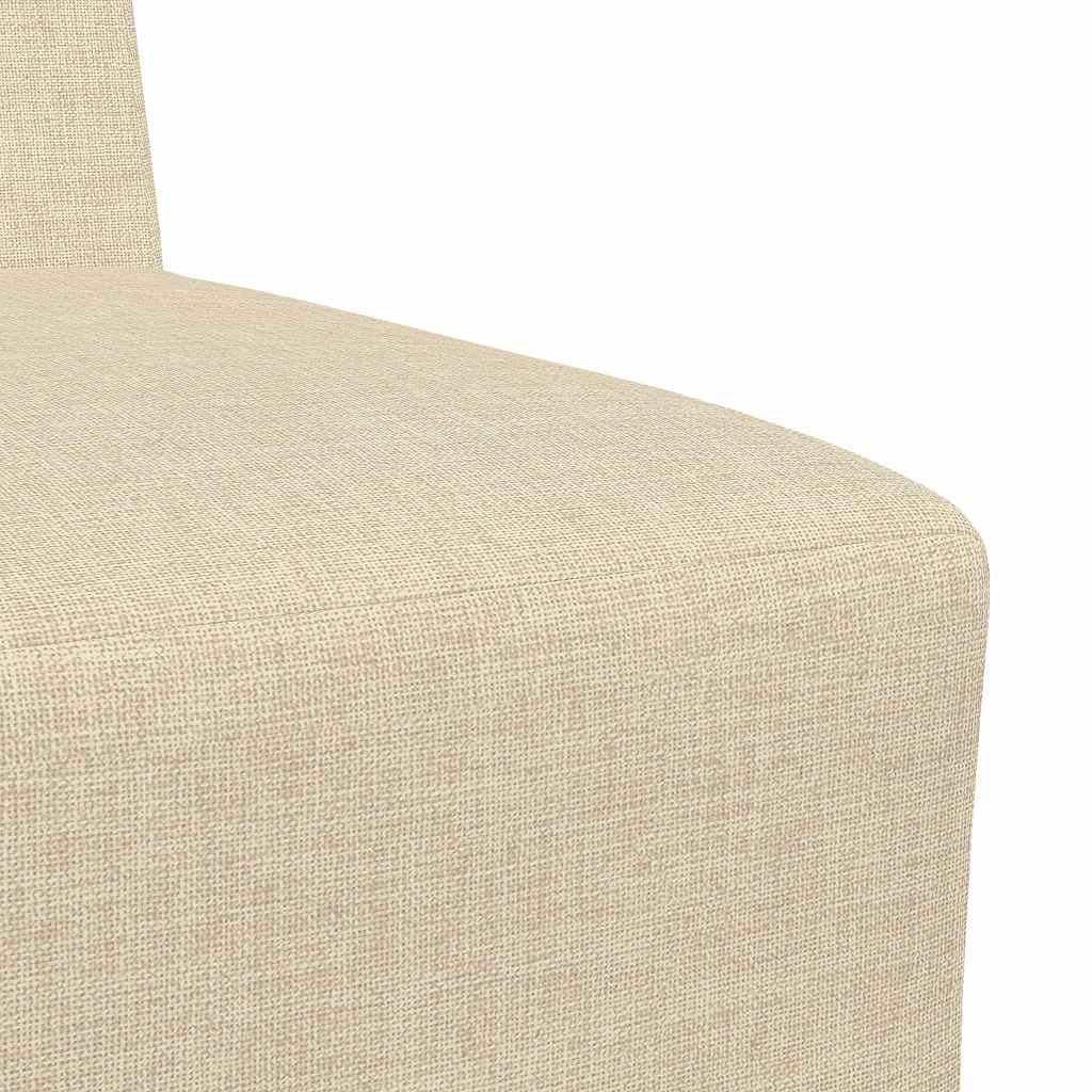 modulær sofa uden armlæn cremefarvet 55 cm stof