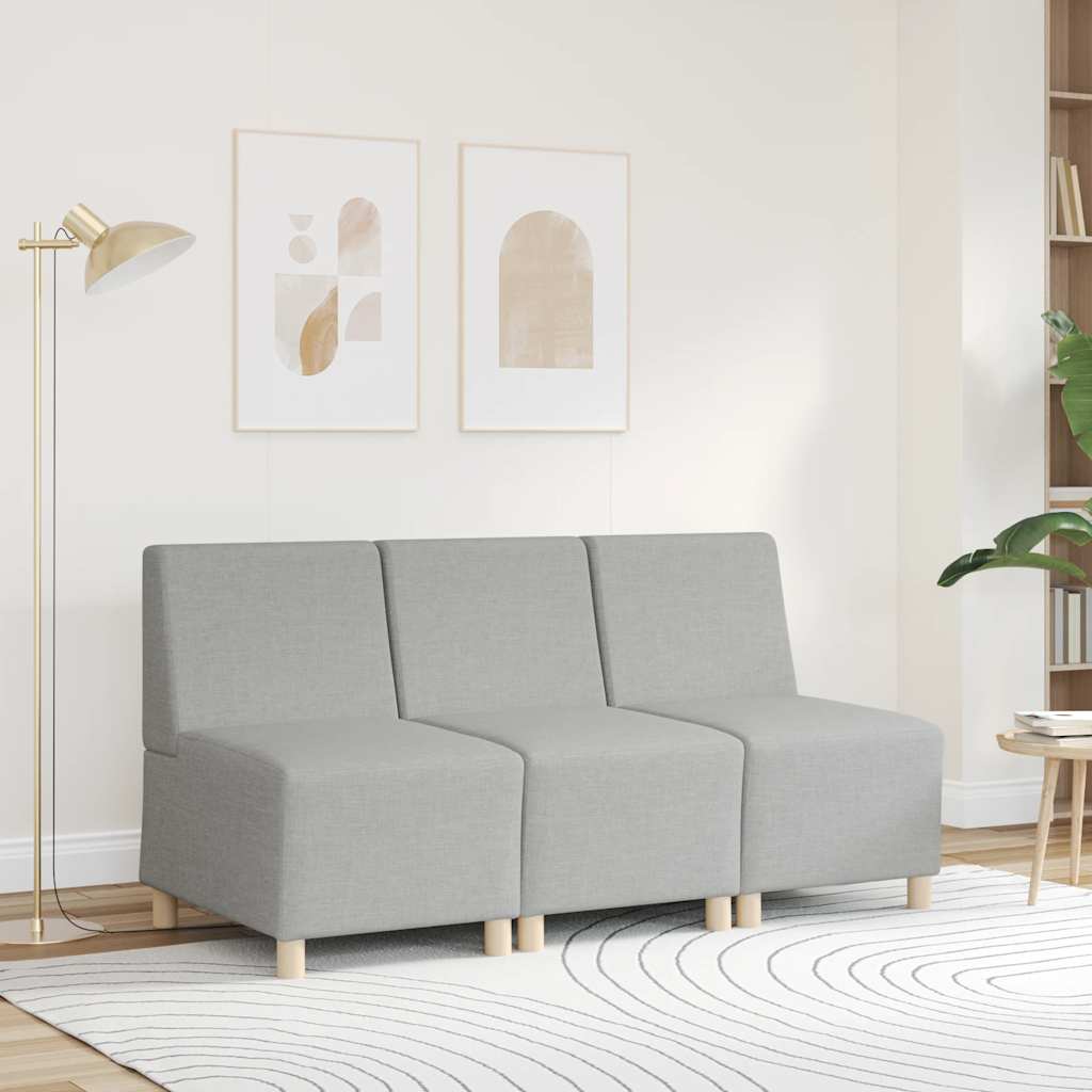 modulær sofa uden armlæn skygrå 55 cm stof