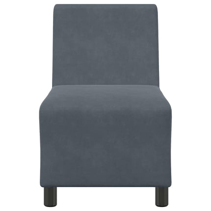 modulær sofa uden armlæn mørkegrå 55 cm fløjl