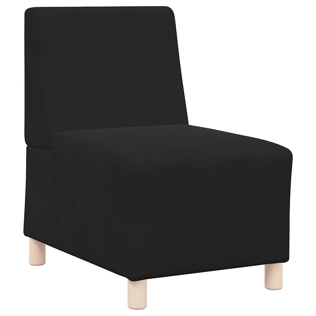| Modulsofa enhed uden arme | Sort 55 x 74 x 82 cm Fløjl
