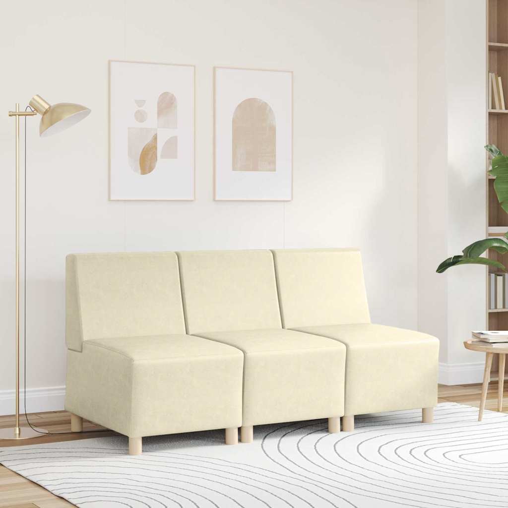 | Modulsofa enhed uden arme | Creme 55 x 74 x 82 cm Kunstlæder