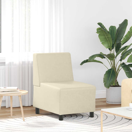 Modulsofa enhed uden arme Creme 55 x 74 x 82 cm Faux læder