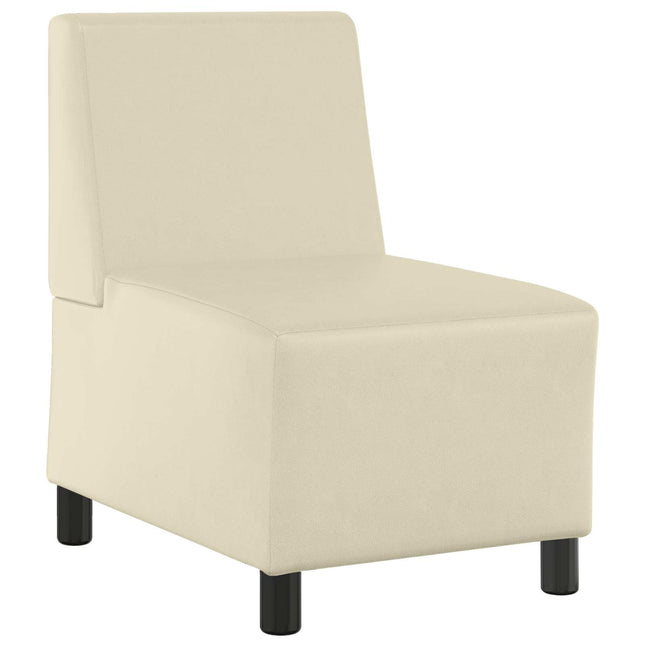 Modulsofa enhed uden arme Creme 55 x 74 x 82 cm Faux læder