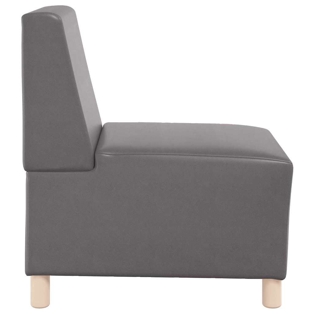 | Modulsofa enhed uden arme | Grå 55 x 74 x 82 cm Kunstlæder
