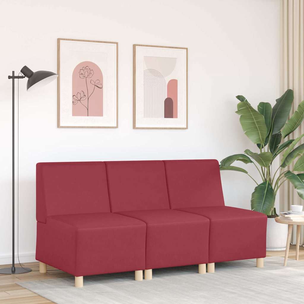| Modulsofa enhed uden arme | Vinrød 55 x 74 x 82 cm Kunstlæder