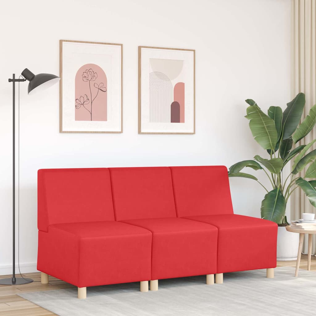 | Modulsofa enhed uden arme | Rød 55 x 74 x 82 cm Kunstlæder