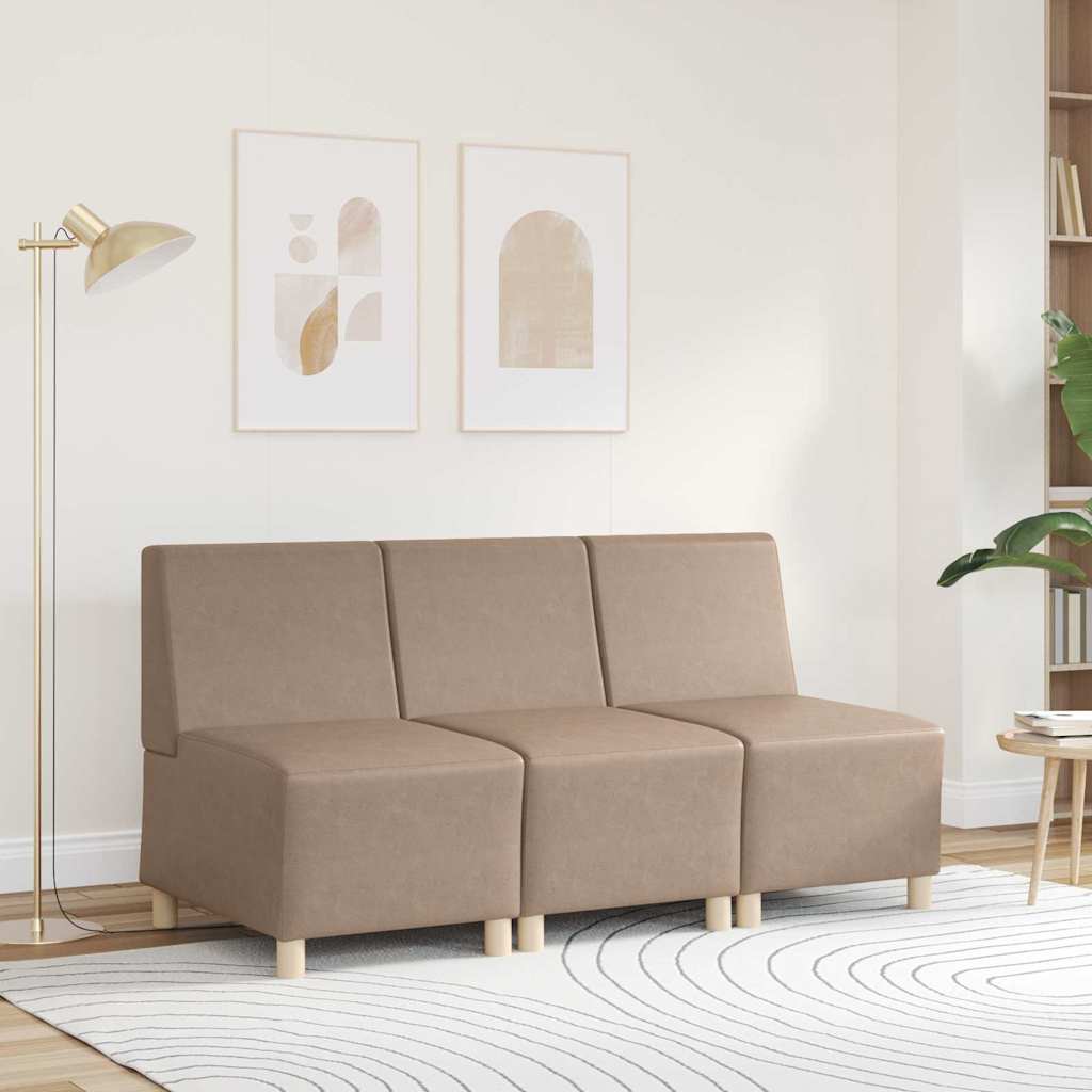 | Modulsofa enhed uden arme | Cappuccino 55 x 74 x 82 cm Kunstlæder