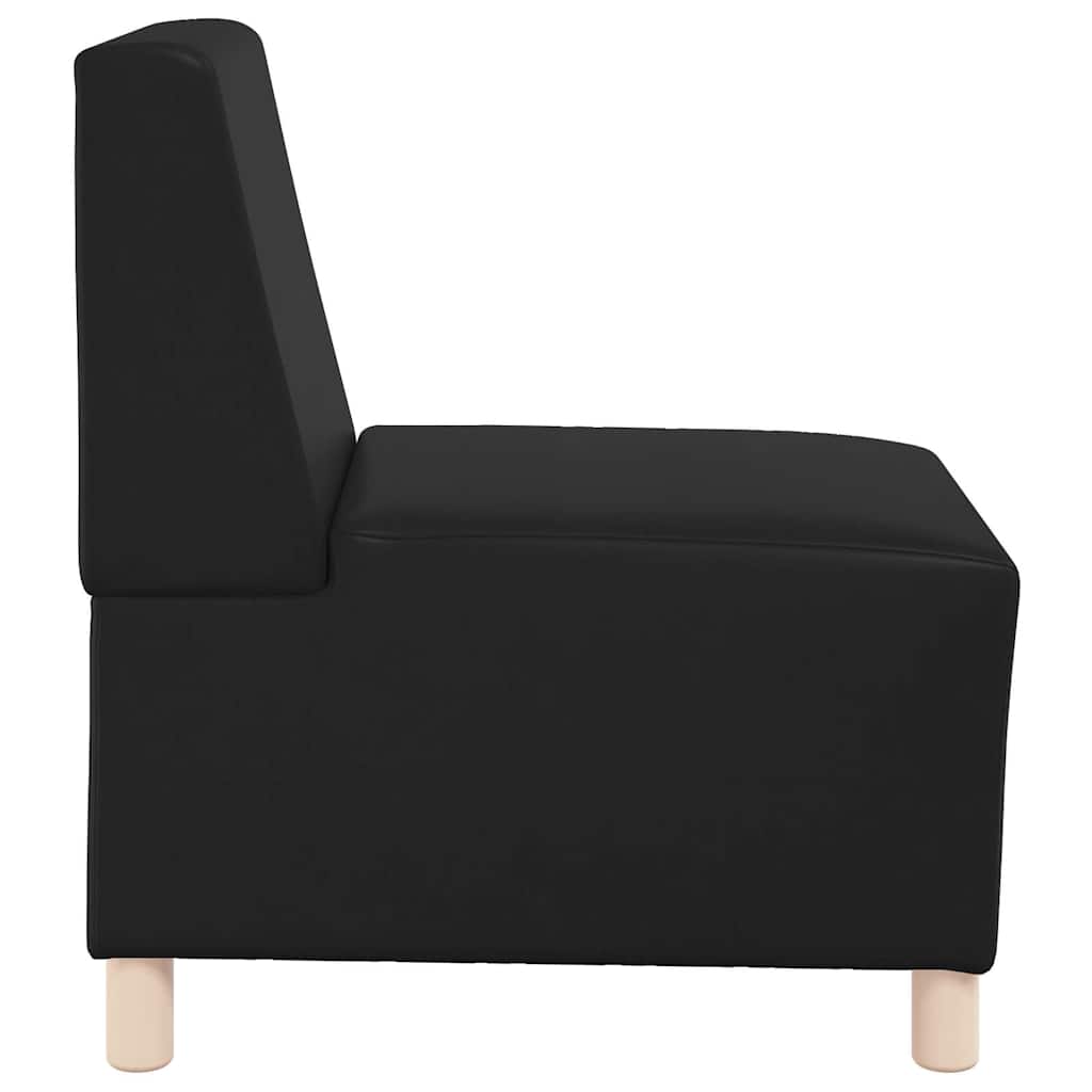 | Modulsofa enhed uden arme | Sort 55 x 74 x 82 cm Kunstlæder