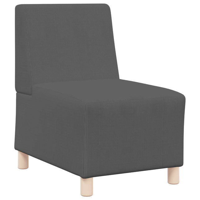 Modulsofa enhed uden arme Mørkegrå 55 x 74 x 82 cm Velourstof