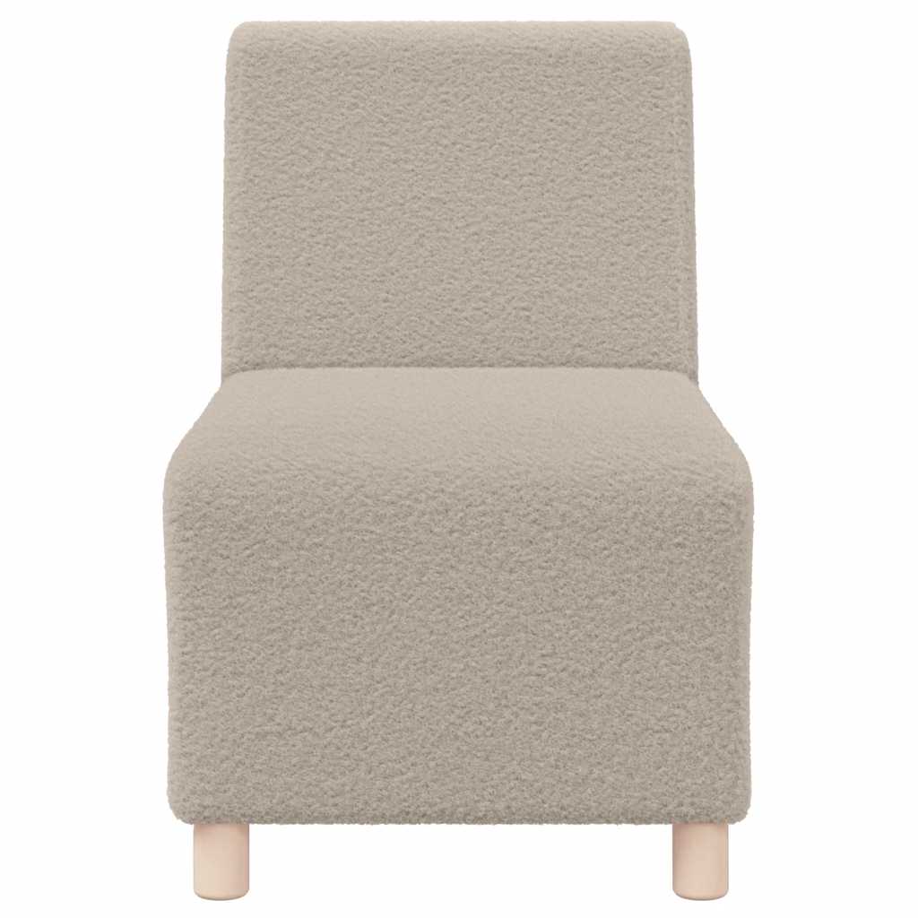 modulær sofa uden armlæn lysegrå 55 cm krøllet uldlignende stof