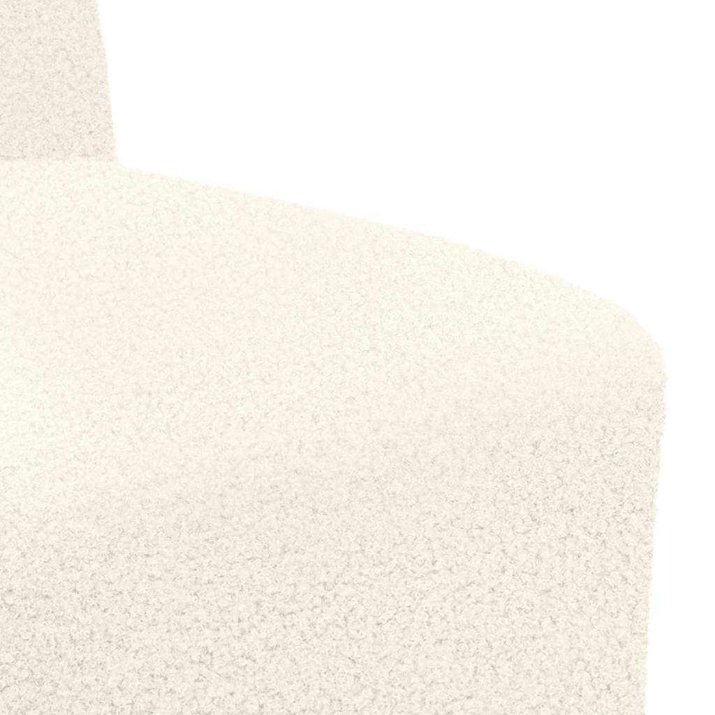 modulær sofa uden armlæn cremefarvet 55 cm krøllet uldlignende stof