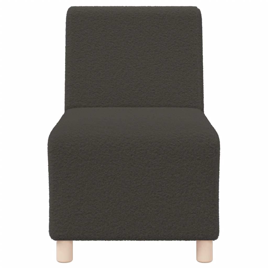 modulær sofa uden armlæn mørkegrå 55 cm krøllet uldlignende stof