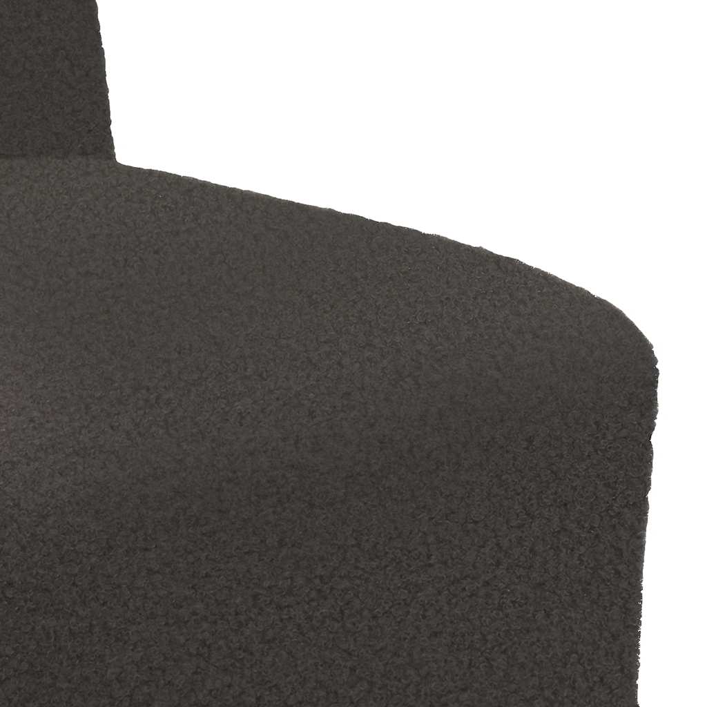 modulær sofa uden armlæn mørkegrå 55 cm krøllet uldlignende stof