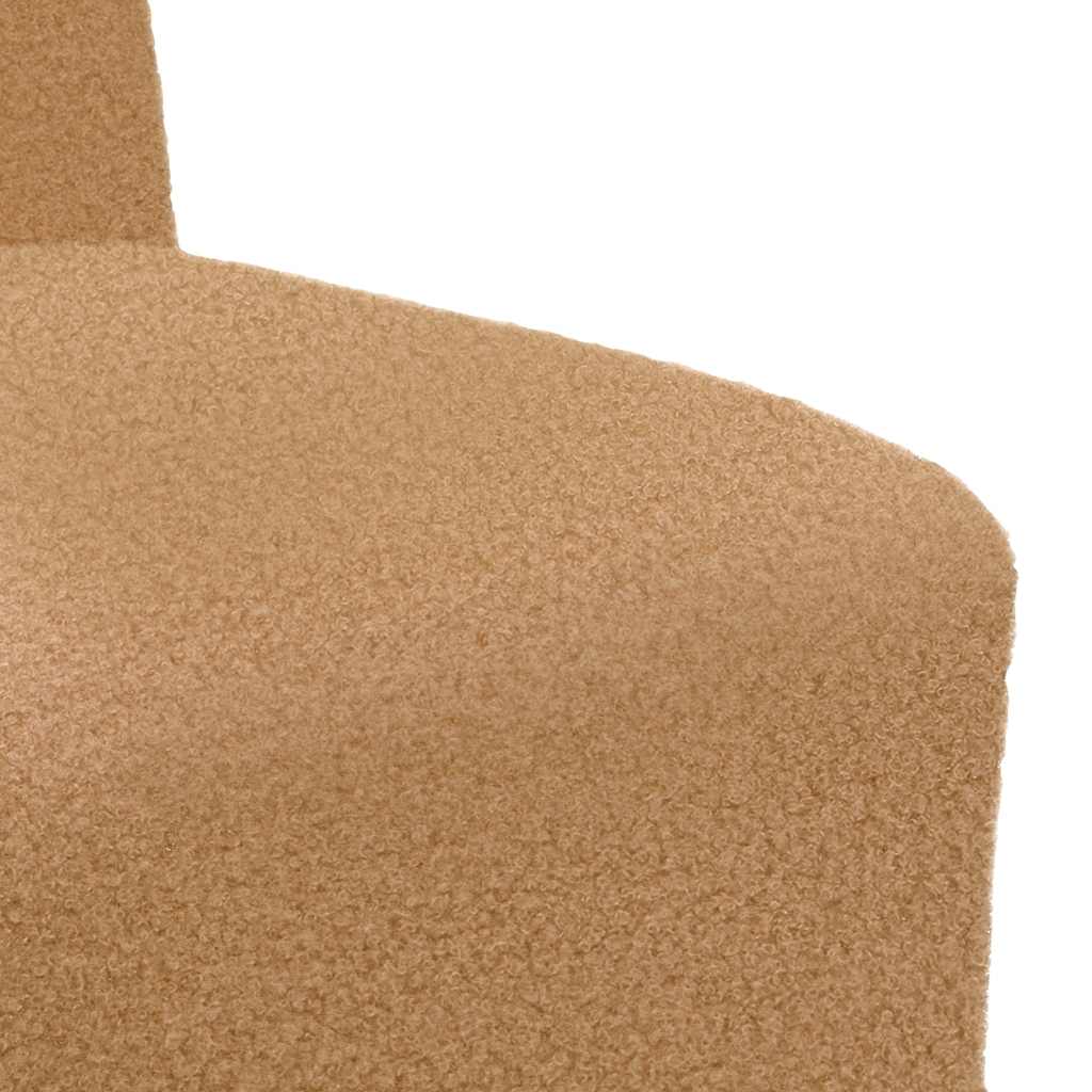 modulær sofa uden armlæn beige 55 cm krøllet uldlignende stof