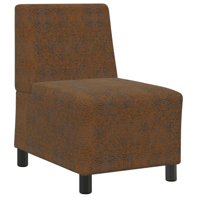 Modulsofa enhed uden arme Brun 55 x 74 x 82 cm Faux Suede Læder
