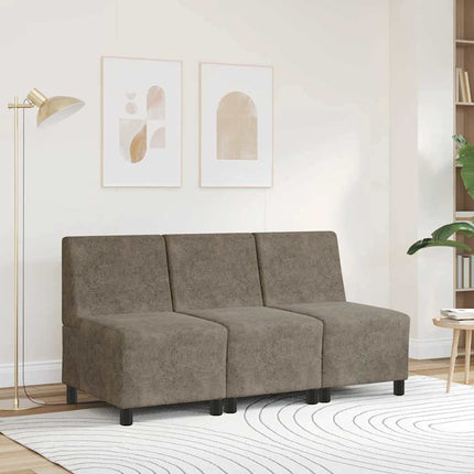 modulær sofa uden armlæn mørkegrå 55 cm kunstlæder