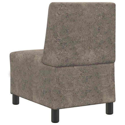 modulær sofa uden armlæn mørkegrå 55 cm kunstlæder