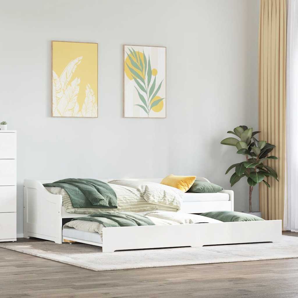 daybed med trusse uden madras IRUN 90x200 cm hvid