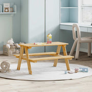 børnebord med bænke IRUN 90x79,5x50 cm massivt træ