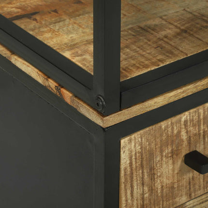 Highboard med skuffe Brun 70 x 35 x 180 cm Massivt mangotræ