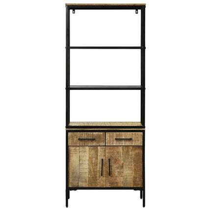 Highboard med skuffe Brun 70 x 35 x 180 cm Massivt mangotræ