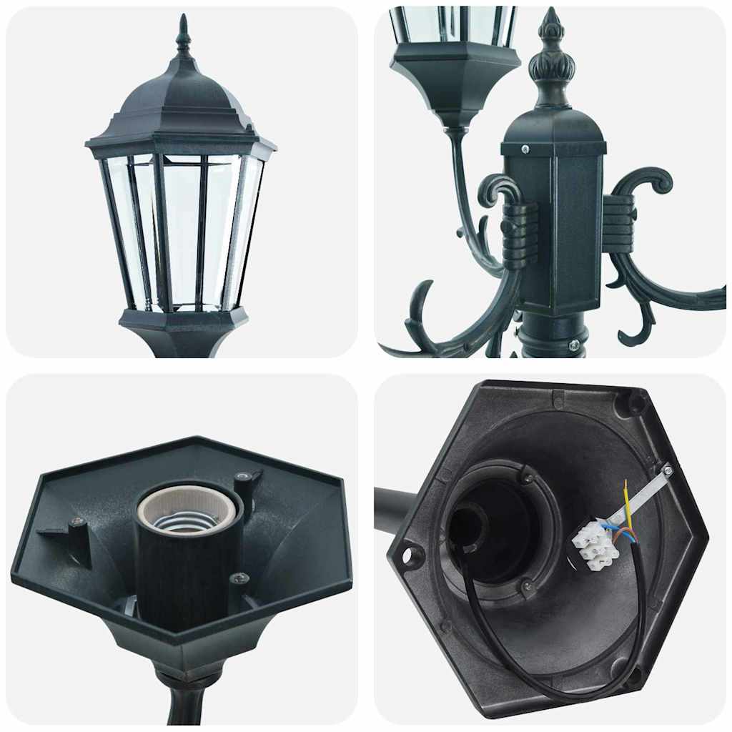 Have Lygtepæl Mørkegrøn Aluminium og Glas